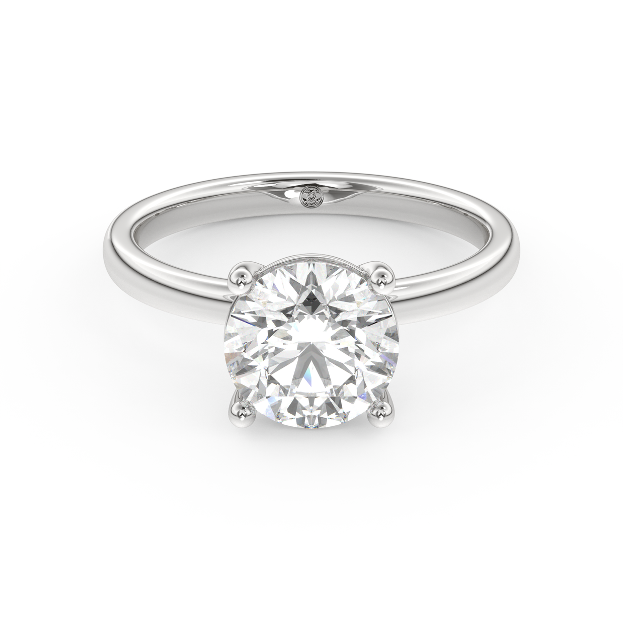 White gold - Central diamond 2.0 ct - view 2
