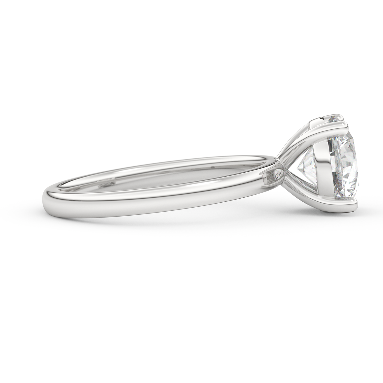 White gold - Central diamond 2.0 ct - view 3