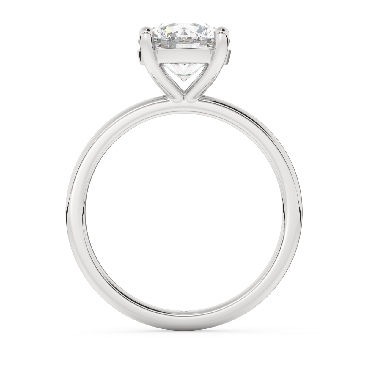 White gold - Central diamond 2.0 ct - view 6