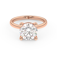 Rose gold - Central diamond 3.0 ct - view 2