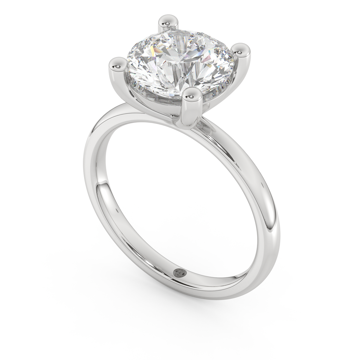 White gold - Central diamond 3.0 ct - view 1