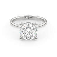 White gold - Central diamond 3.0 ct - view 2