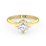 Yellow gold - Central diamond 1.0 ct - view 2