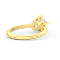 Yellow gold - Central diamond 1.0 ct - view 4