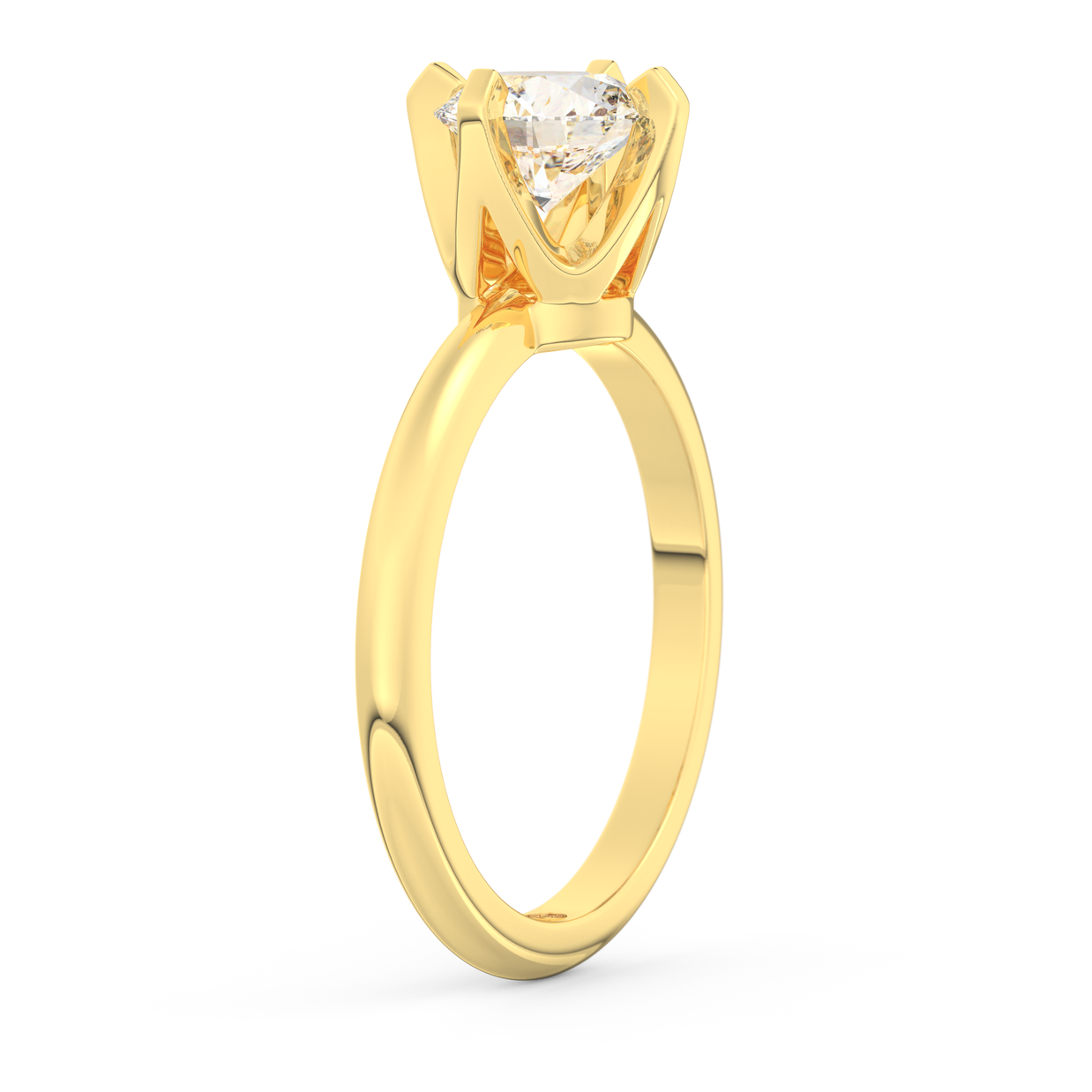 Yellow gold - Central diamond 1.0 ct - view 5