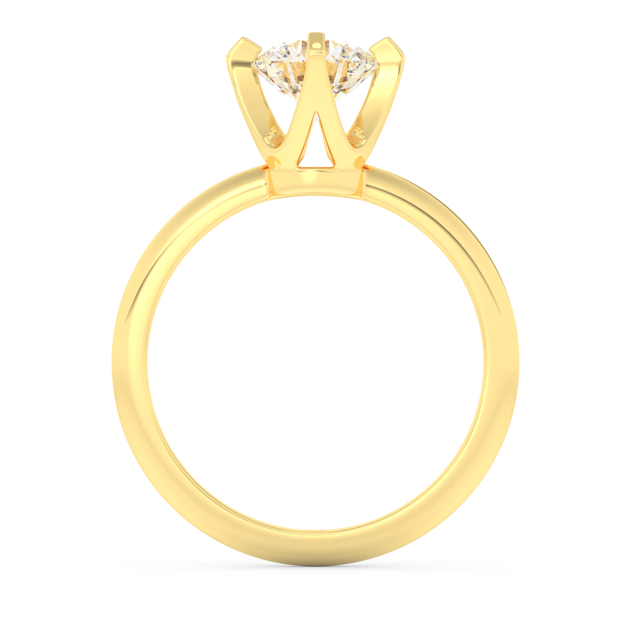 Yellow gold - Central diamond 1.0 ct - view 6