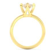 Yellow gold - Central diamond 1.0 ct - view 6