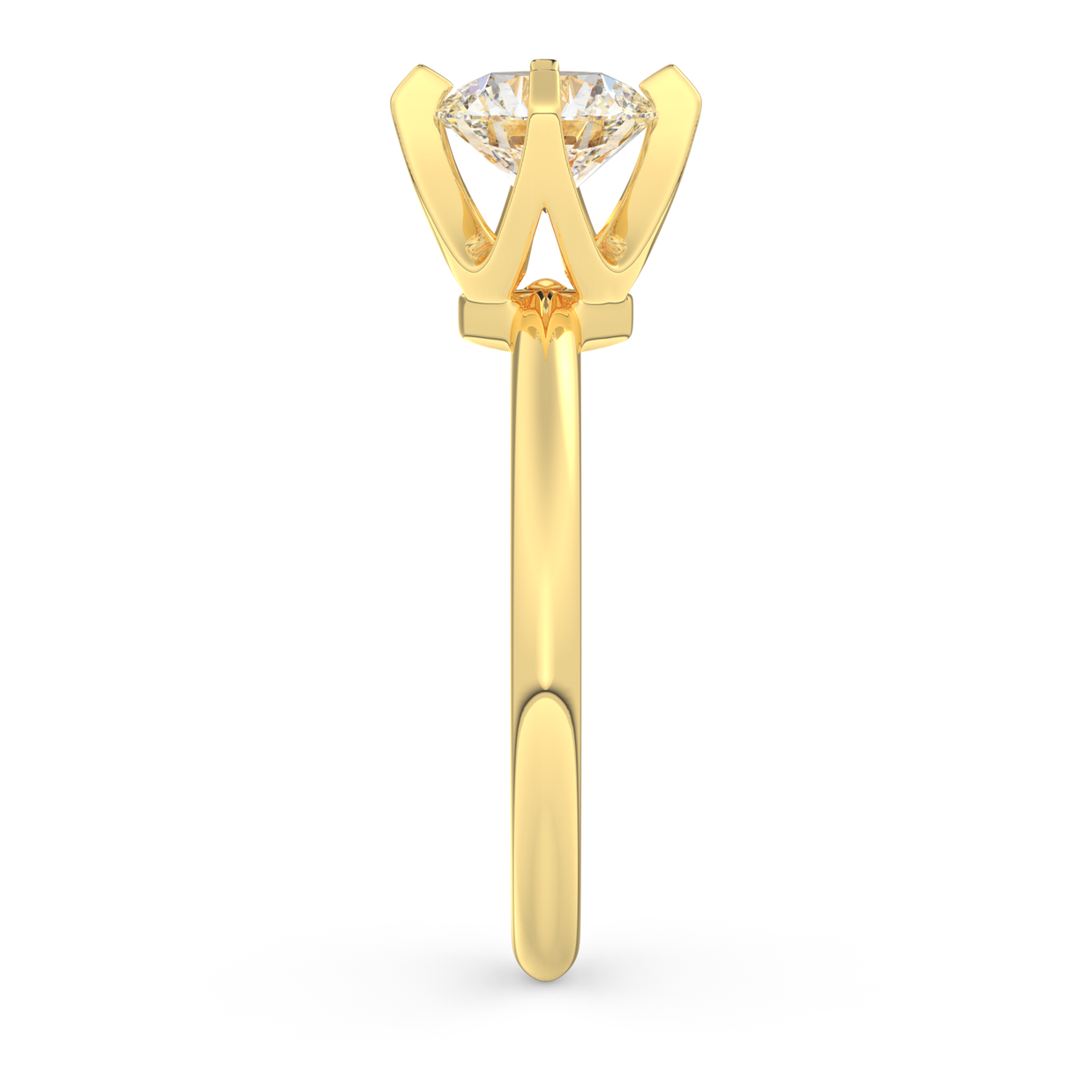 Yellow gold - Central diamond 1.0 ct - view 7