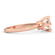 Rose gold - Central diamond 1.0 ct - view 3