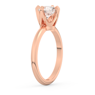 Rose gold - Central diamond 1.0 ct - view 5