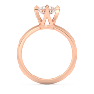Rose gold - Central diamond 1.0 ct - view 6
