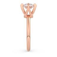 Rose gold - Central diamond 1.0 ct - view 7