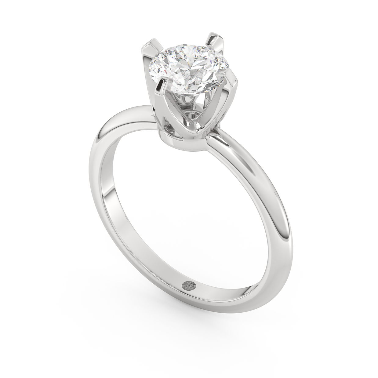 White gold - Central diamond 1.0 ct - view 1
