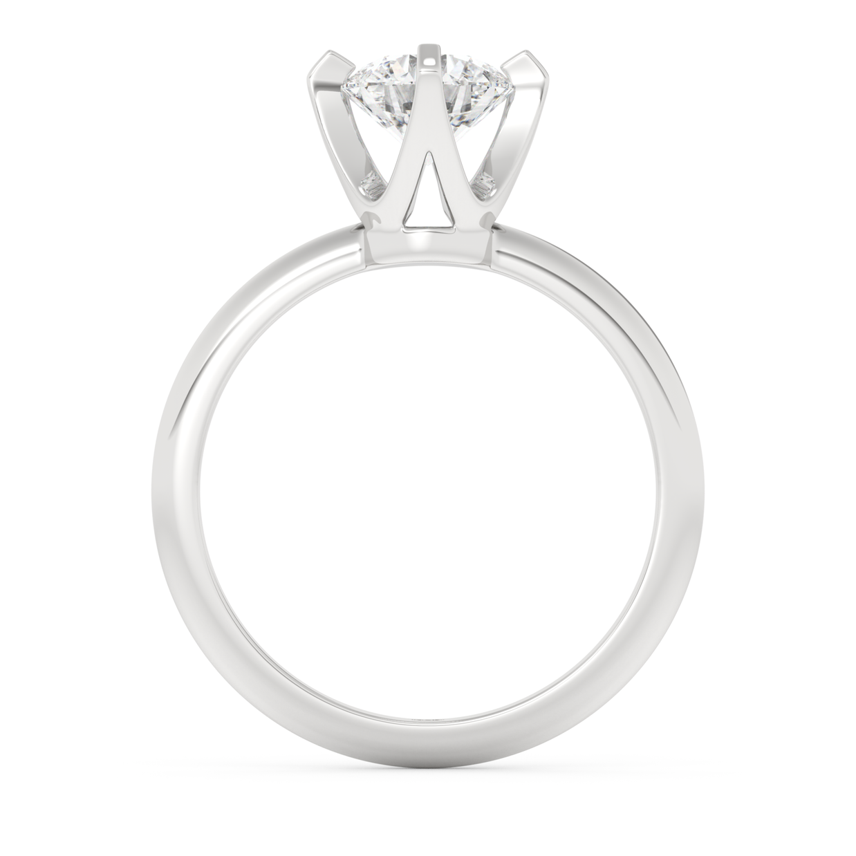 White gold - Central diamond 1.0 ct - view 6