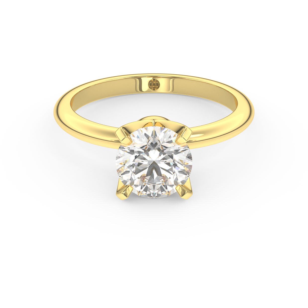 Yellow gold - Central diamond 1.5 ct - view 2
