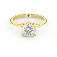 Yellow gold - Central diamond 1.5 ct - view 2