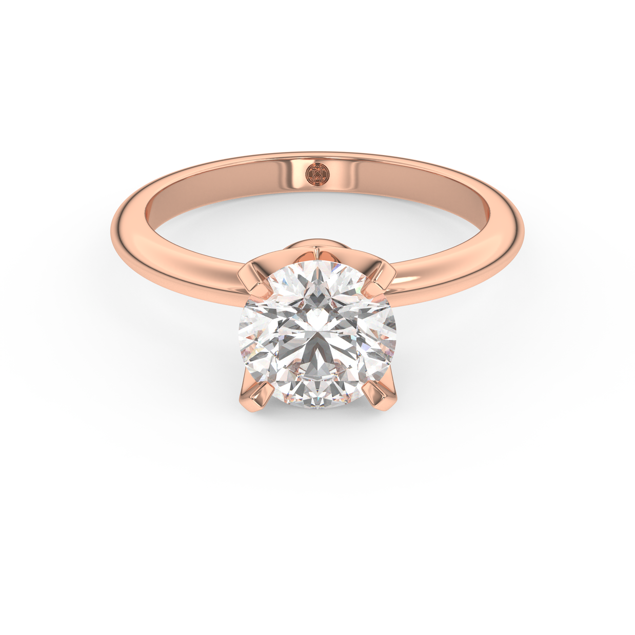 Rose gold - Central diamond 1.5 ct - view 2