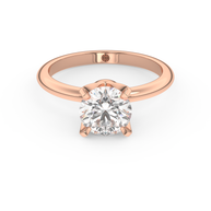 Rose gold - Central diamond 1.5 ct - view 2