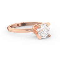 Rose gold - Central diamond 1.5 ct - view 3