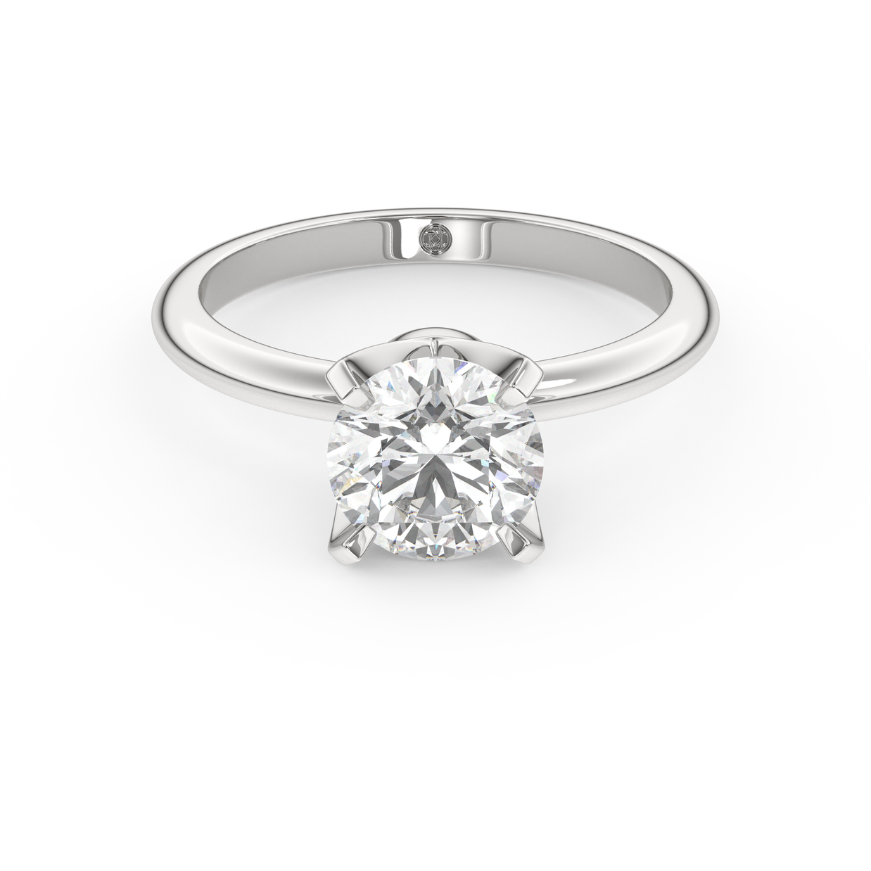 White gold - Central diamond 1.5 ct - view 2