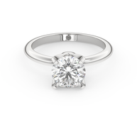 White gold - Central diamond 1.5 ct - view 2