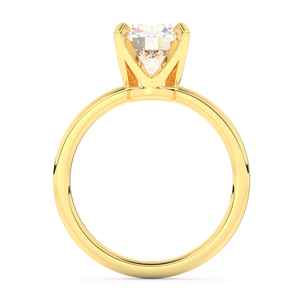 Yellow gold - Central diamond 2.0 ct - view 6