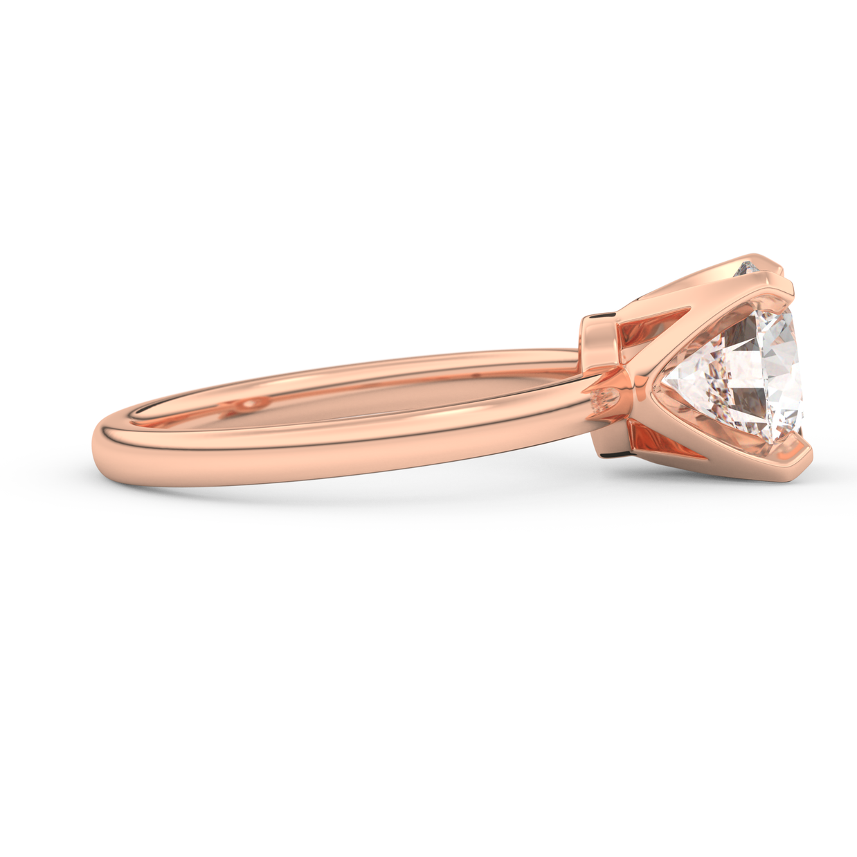 Rose gold - Central diamond 2.0 ct - view 3