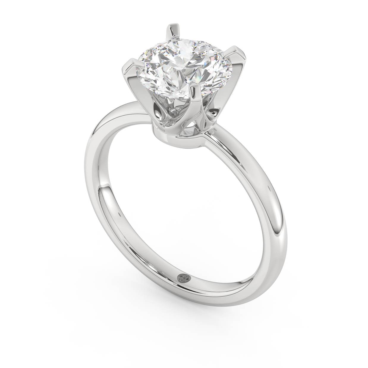 White gold - Central diamond 2.0 ct - view 1