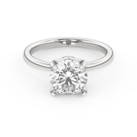 White gold - Central diamond 2.0 ct - view 2