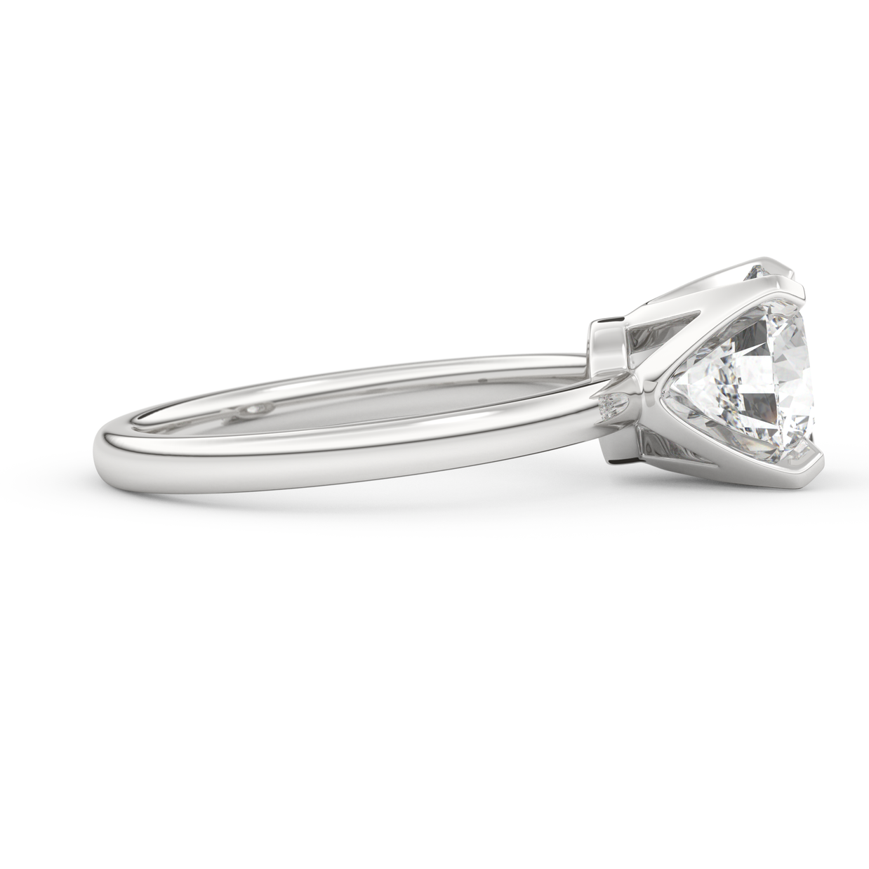 White gold - Central diamond 2.0 ct - view 3