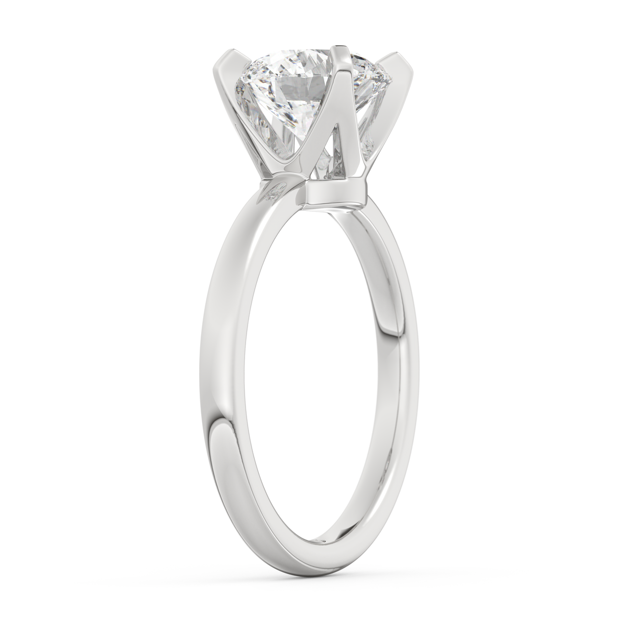 White gold - Central diamond 2.0 ct - view 5