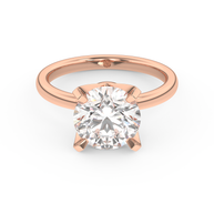 Rose gold - Central diamond 3.0 ct - view 2
