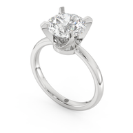 White gold - Central diamond 3.0 ct - view 1
