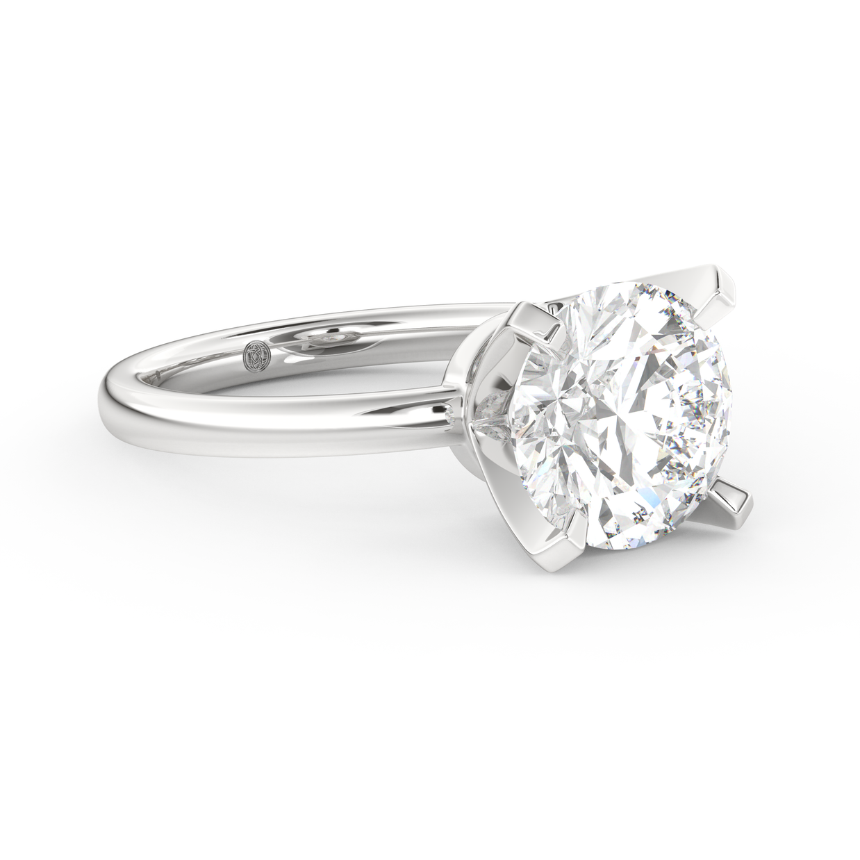 White gold - Central diamond 3.0 ct - view 3