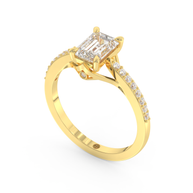 Yellow gold - Central diamond 1.0 ct - view 1
