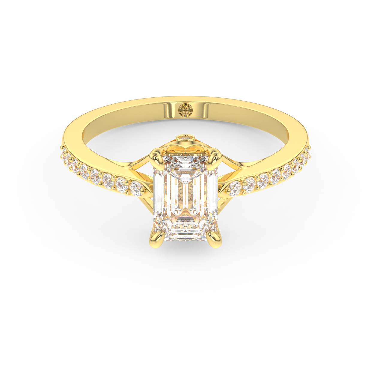 Yellow gold - Central diamond 1.0 ct - view 2