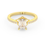 Yellow gold - Central diamond 1.0 ct - view 2