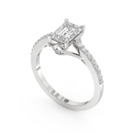White gold - Central diamond 1.0 ct - view 1