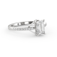 White gold - Central diamond 1.0 ct - view 3