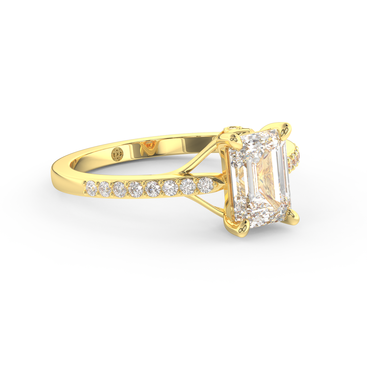Yellow gold - Central diamond 1.5 ct - view 3