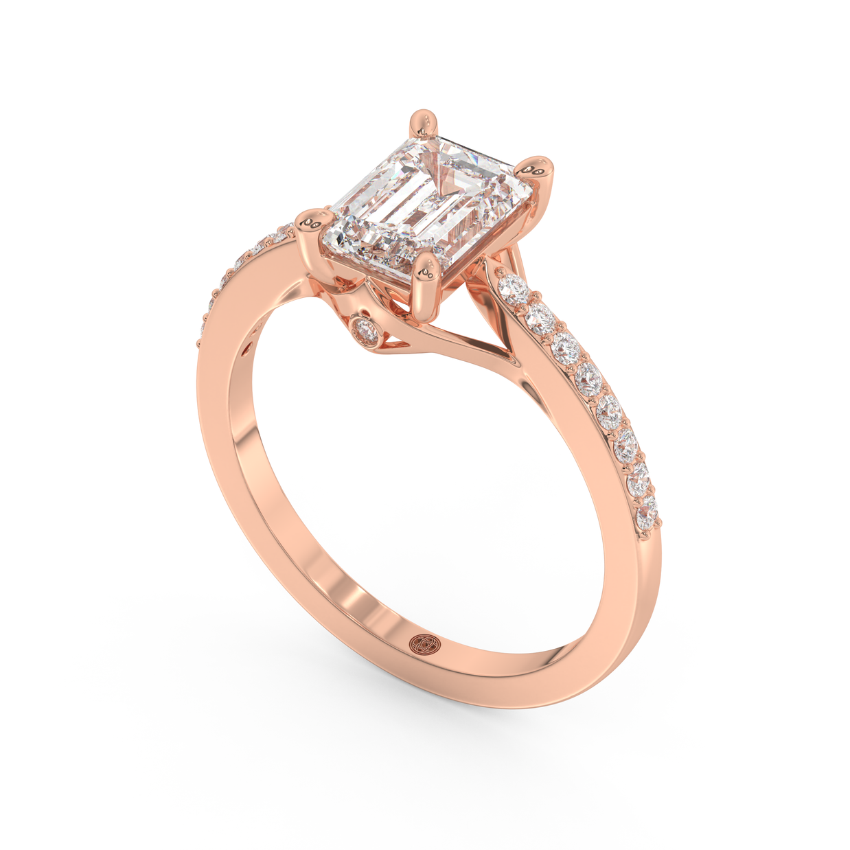 Rose gold - Central diamond 1.5 ct - view 1