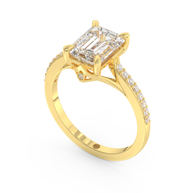 Yellow gold - Central diamond 2.0 ct - view 1