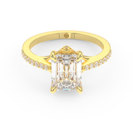 Yellow gold - Central diamond 2.0 ct - view 2