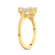 Yellow gold - Central diamond 2.0 ct - view 5