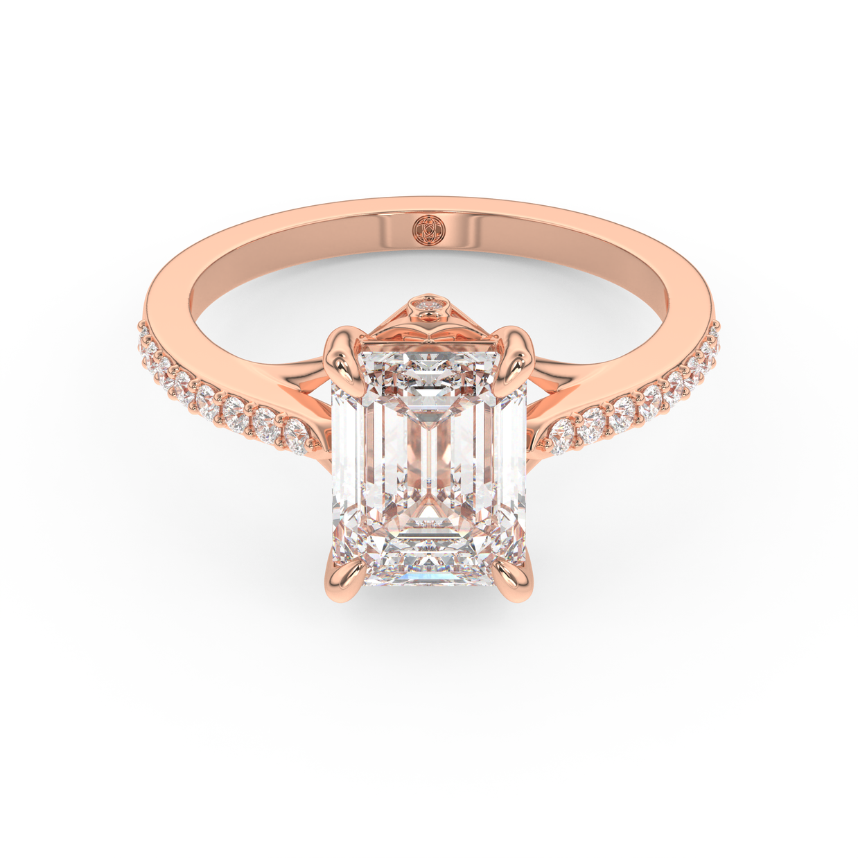 Rose gold - Central diamond 2.0 ct - view 2