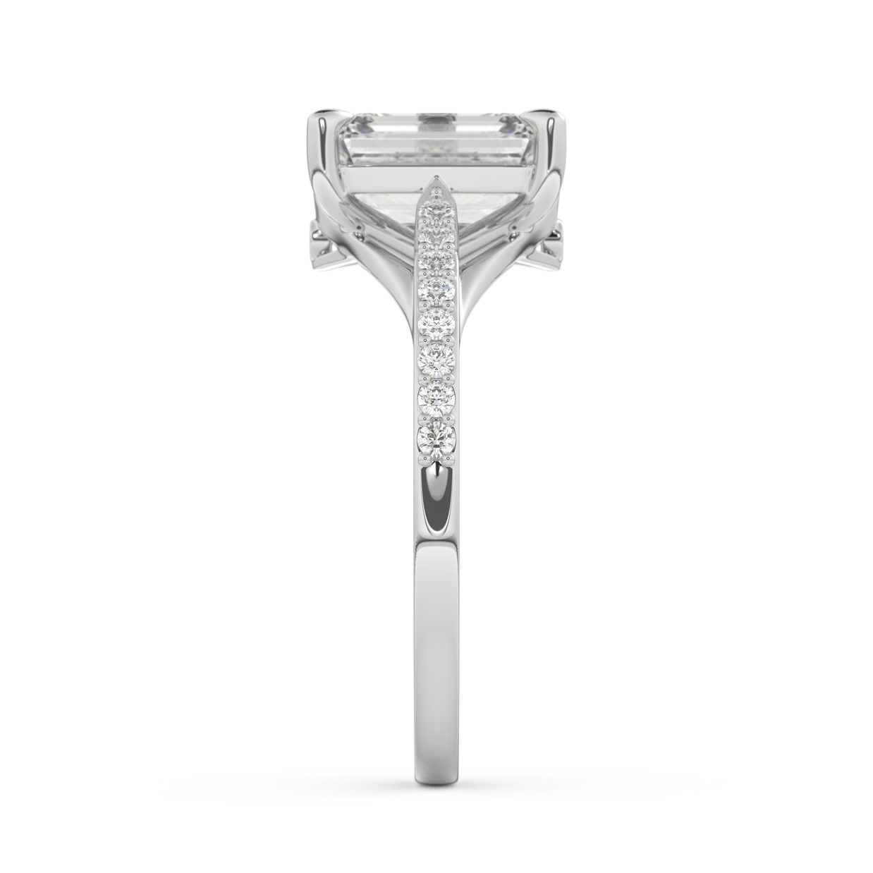 White gold - Central diamond 2.0 ct - view 7