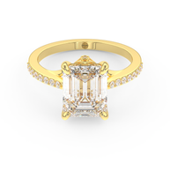 Yellow gold - Central diamond 3.0 ct - view 2