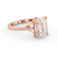 Rose gold - Central diamond 3.0 ct - view 3