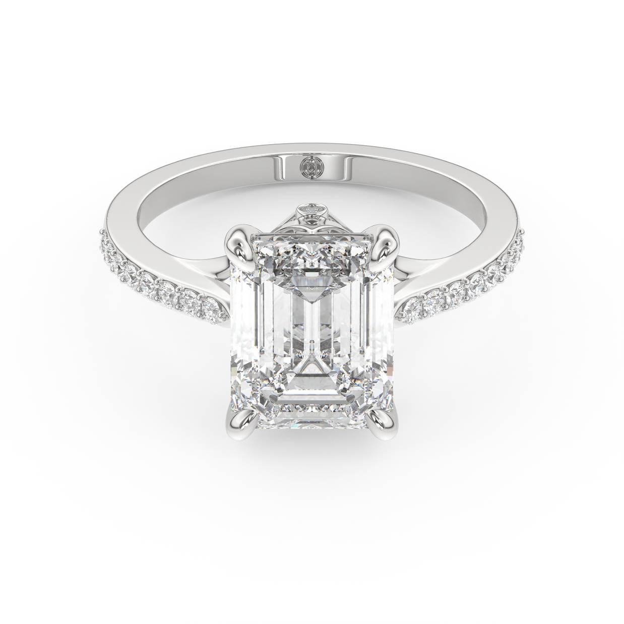 White gold - Central diamond 3.0 ct - view 2