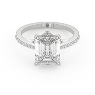 White gold - Central diamond 3.0 ct - view 2